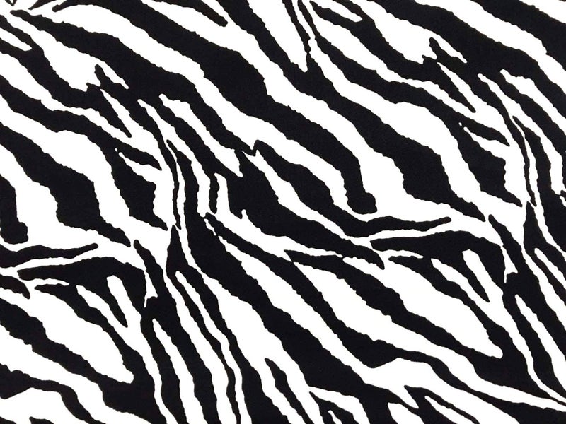 AMORNPHAN 44 Inch Black and White Zebra Pattern Printed 100% Cotton Fabric Craft Cloth Kid Patchwork Handmade Sewing Crafting for 1 Yard - Image 1